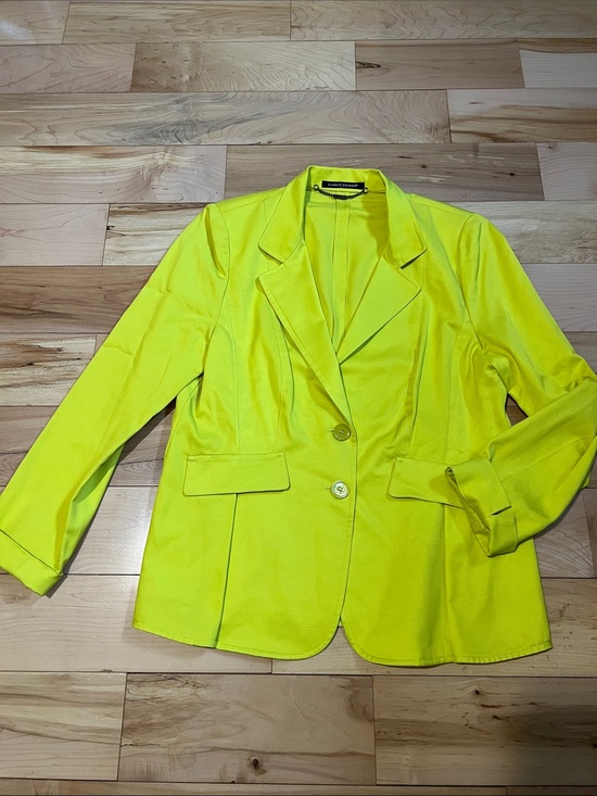 Luisa Cerano Jackets & Blazers - Luisa Cerano Bright Neon Yellow Women's Blazer Jacket